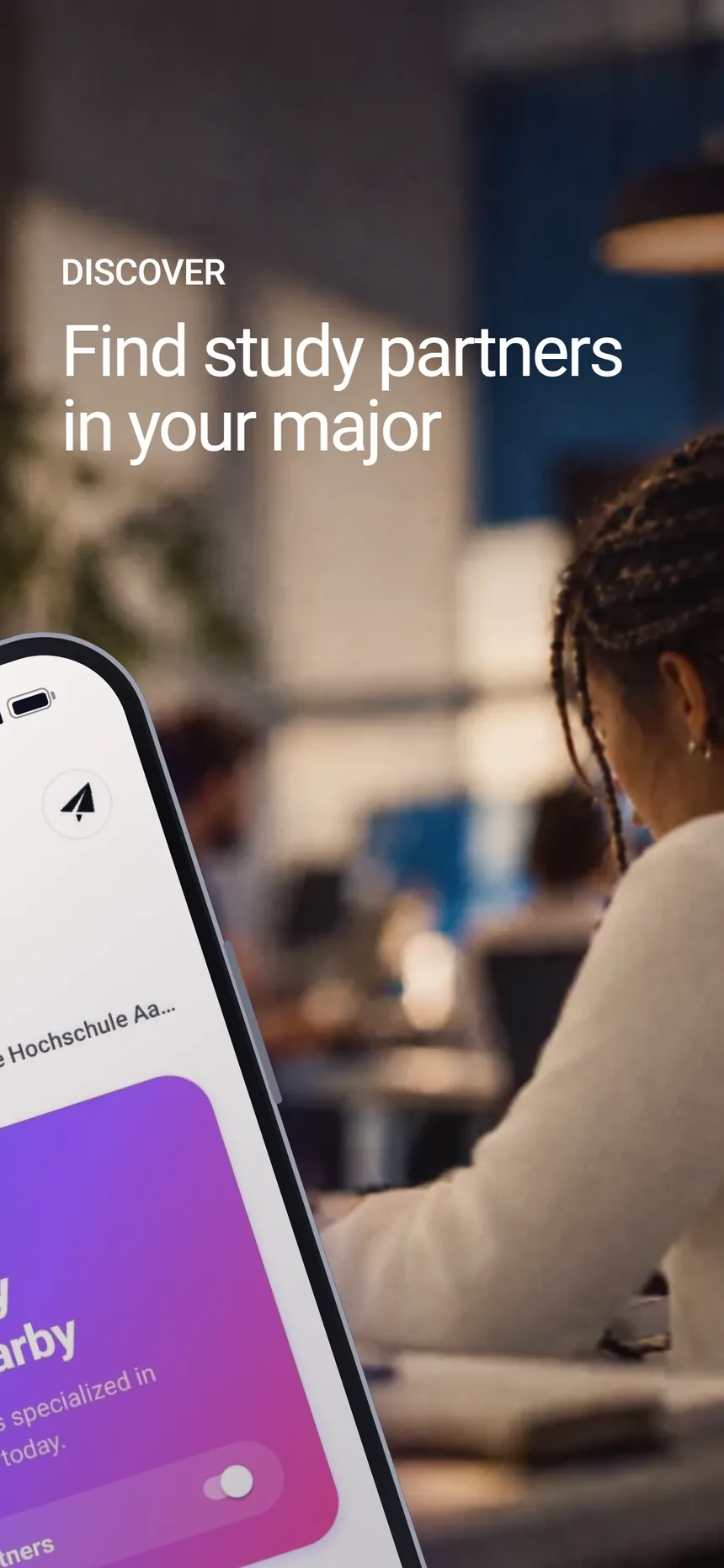 Discover: find study partners and classmates in your major